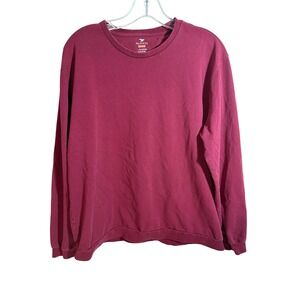 FILPUCCI Mens Burgundy Long Sleeve Crewneck Sweatshirt Size 3XL Cotton Lycra